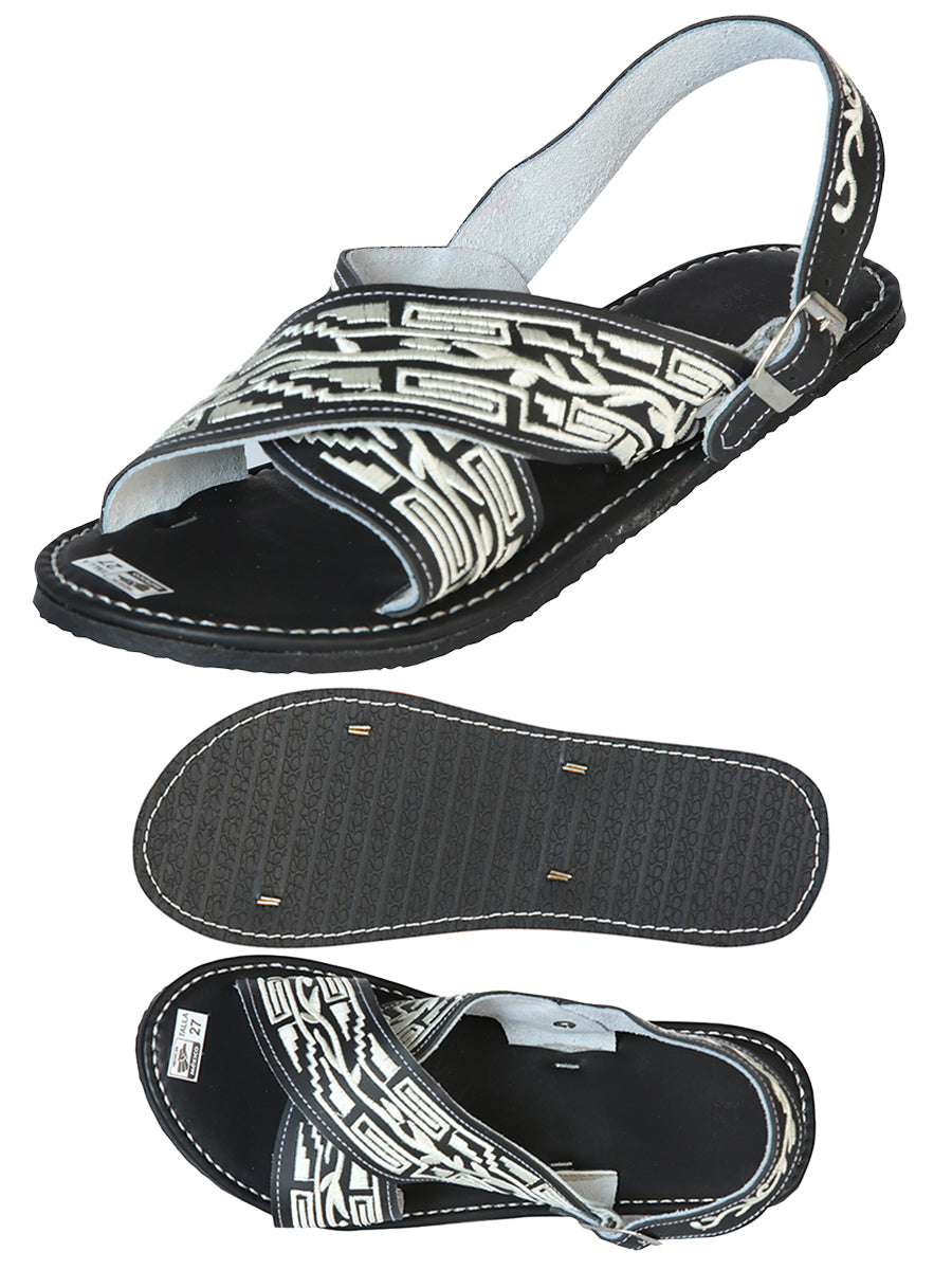 Mexican Artisanal Sandals Leather Red 601927