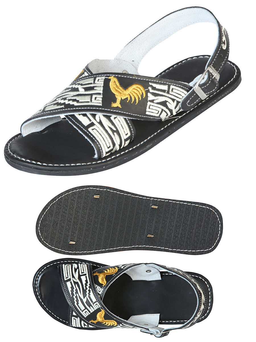 Mexican Artisanal Sandals Leather Black 603313 main image 1