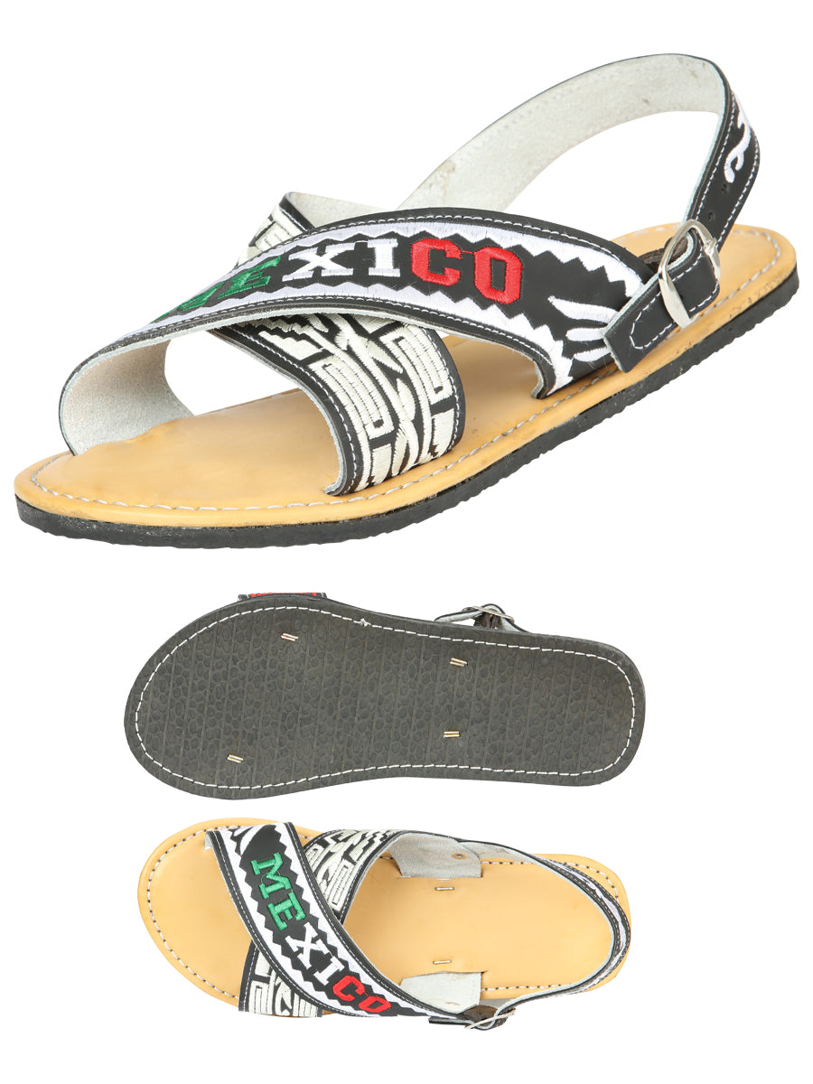 Mexican Artisanal Sandals Leather Black 603313 main image 0